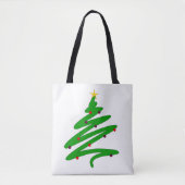 Minimalistischer Weihnachtsbaum Tasche (Vorderseite)