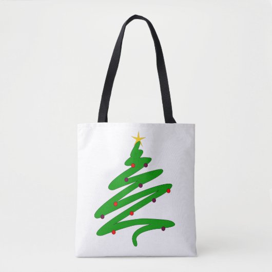 Minimalistischer Weihnachtsbaum Tasche (Vorderseite)