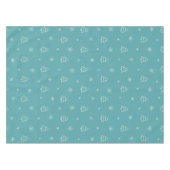 Minimalistischer Weihnachtsbaum und Schneeflockenm Tischdecke (Vorderseite (Horizontal))