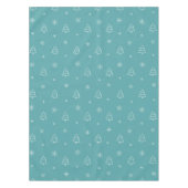 Minimalistischer Weihnachtsbaum und Schneeflockenm Tischdecke (Vorderseite)