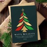 Minimalistischer Weihnachtsbaum Unternehmensgrüße Feiertagskarte<br><div class="desc">Minimalistische Elegante Weihnachtsbaum Gruß Corporate Holiday Card. Freuen Sie sich auf Ihre nahen und machen Sie das Fest unvergesslich. Für weitere Anpassungen klicken Sie bitte auf die blaue Schaltfläche rechts und verwenden Sie das Entwurfswerkzeug,  um diese Vorlage zu ändern.</div>