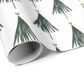 Minimalistischer Weihnachtsbaum von Evergreen Geschenkpapier (Rolleneckpunkt)
