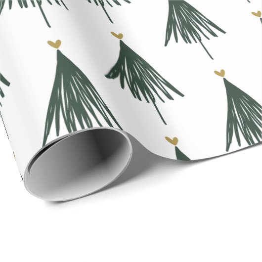 Minimalistischer Weihnachtsbaum von Evergreen Geschenkpapier (Rolleneckpunkt)