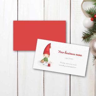 Minimalistischer Weihnachtself Visitenkarte