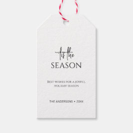 Minimalistischer Weihnachtsfeiertag der Saison Geschenkanhänger