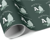 Minimalistischer WeihnachtsKardinal Botanisch Geschenkpapier (Rolleneckpunkt)