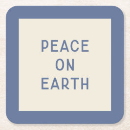 Minimalistischer Weihnachtskarol Lyric Paper Unter Rechteckiger Pappuntersetzer