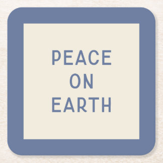 Minimalistischer Weihnachtskarol Lyric Paper Unter Rechteckiger Pappuntersetzer