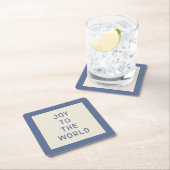 Minimalistischer Weihnachtskarol-Typografie-Unters Rechteckiger Pappuntersetzer (Vor Ort)