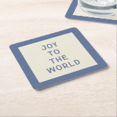 Minimalistischer Weihnachtskarol-Typografie-Unters Rechteckiger Pappuntersetzer (angewinkelt)