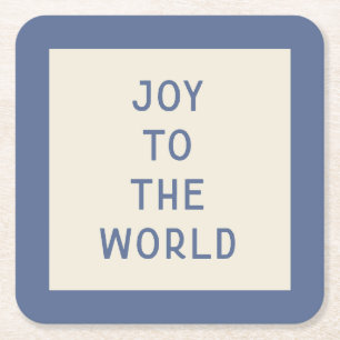 Minimalistischer Weihnachtskarol-Typografie-Unters Rechteckiger Pappuntersetzer