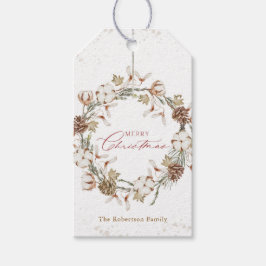 Minimalistischer Weihnachtskranz Geschenkanhänger