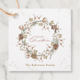 Minimalistischer Weihnachtskranz Geschenkanhänger