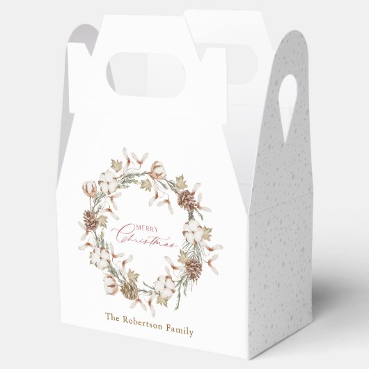 Minimalistischer Weihnachtskranz Geschenkschachtel (Geöffnet)