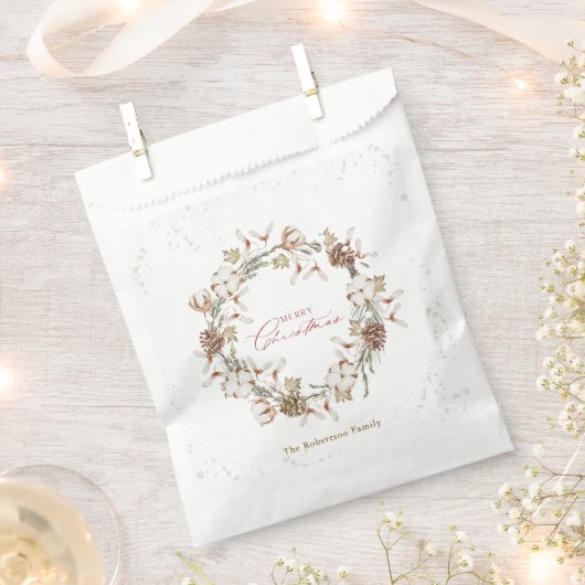 Minimalistischer Weihnachtskranz Geschenktütchen (Ausgeschnitten)