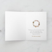 Minimalistischer Weihnachtskranz Karte (Innenseite)