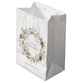 Minimalistischer Weihnachtskranz Mittlere Geschenktüte (Vorderseite Schrägansicht)