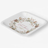 Minimalistischer Weihnachtskranz Pappteller (Gewinkelt)