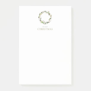 Minimalistischer Weihnachtskranz Post-it Klebezettel