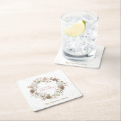 Minimalistischer Weihnachtskranz Rechteckiger Pappuntersetzer (Vor Ort)