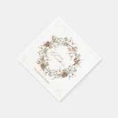 Minimalistischer Weihnachtskranz Serviette (Ecke)