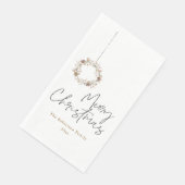 Minimalistischer Weihnachtskranz Serviette (Ecke)