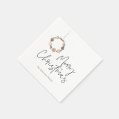 Minimalistischer Weihnachtskranz Serviette (Ecke)