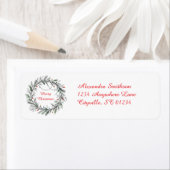 Minimalistischer Weihnachtskranz und Lichter (Insitu)