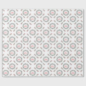 Minimalistischer Weihnachtskranz und Lichter Geschenkpapier (Flach)