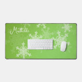 Minimalistischer Weihnachtsname Schreibtischunterlage (Tastatur & Maus)