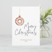 Minimalistischer Weihnachtsschmuck Feiertagskarte (Stehend Vorderseite)