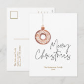 Minimalistischer Weihnachtsschmuck Feiertagspostkarte (Vorne/Hinten)