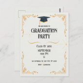 Minimalistischer weißer Abschluss Postkarte (Vorne/Hinten)