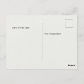 Minimalistischer weißer Abschluss Postkarte (Rückseite)