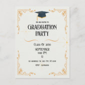 Minimalistischer weißer Abschluss Postkarte (Vorderseite)