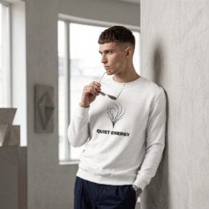 Minimalistischer weißer Crewneck-Pullover   Abstra Sweatshirt