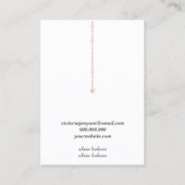 Minimalistischer weißer Diamantschmuck Visitenkarte (Rückseite)