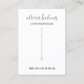 Minimalistischer weißer Diamantschmuck Visitenkarte (Vorderseite)