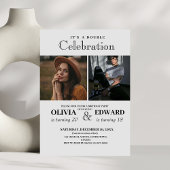 Minimalistischer Weißer Geburtstag Einladung