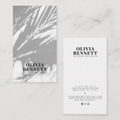 Minimalistischer, weißer Innenarchitekt Visitenkarte (Vorne/Hinten)