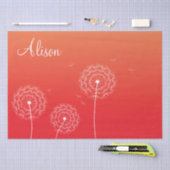 Minimalistischer weißer Lüster Name Niedlich Flora Seidenpapier (Handwerk)