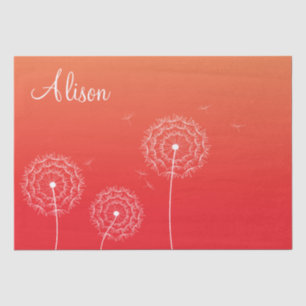 Minimalistischer weißer Lüster Name Niedlich Flora Seidenpapier