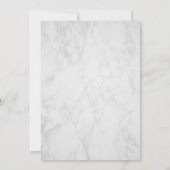 Minimalistischer weißer Marmor Danke Karte (Rückseite)
