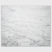 Minimalistischer weißer Marmor Geschenkpapier (Flach)