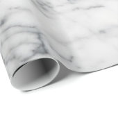 Minimalistischer weißer Marmor Geschenkpapier (Rolleneckpunkt)