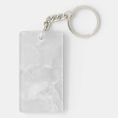 Minimalistischer weißer Marmor mit individuelle Na Schlüsselanhänger (Rückseite)