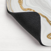 Minimalistischer weißer Marmor Mousepad (Ecke)