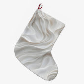 Minimalistischer weißer Marmorgewand Moderner Marm Großer Weihnachtsstrumpf (Vorderansicht (hängend))