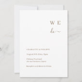 Minimalistischer weißer Schimmer - Einladung zur H (Vorderseite)