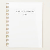 Minimalistischer weißer Schwarz individuell anpass Planer (Vorderseite)